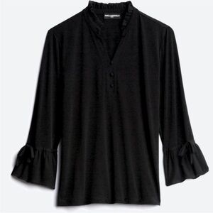EUC Karl Lagerfeld Irma Ruffle Blouse Sz 2X